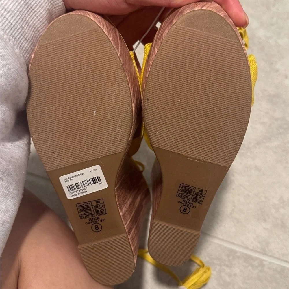 So Me Yellow Espadrille Sandals
